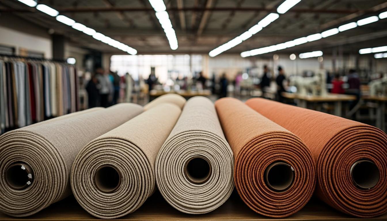 Textile fabrics in vibrant colors